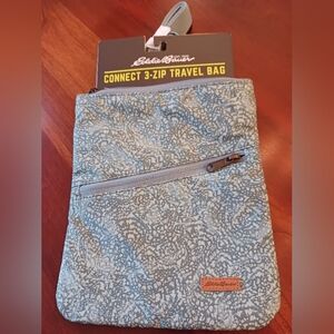 Eddie Bauer Connect 3-zip travel bag NWT